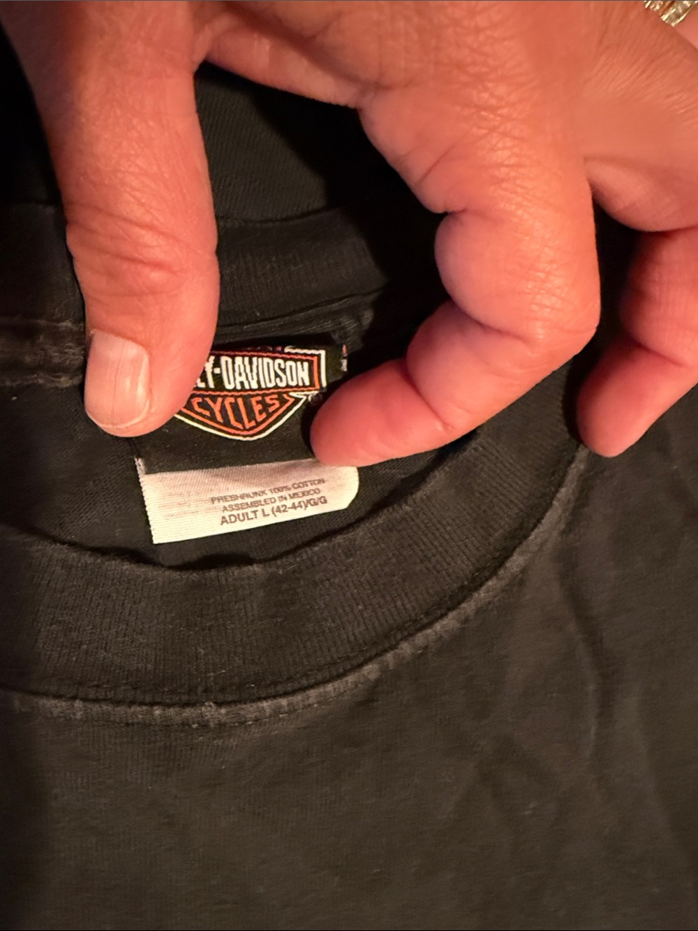 Harley-Davidson Black Long Sleeve Flame Graphic Tee - Picture 3 of 3